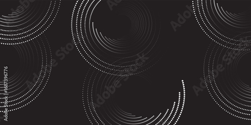 Halftone circular dotted frames set. Circle dots texture isolated on white background. Spotted spray texture. Vector abstract design element spiral circle sound wave vector dots circle