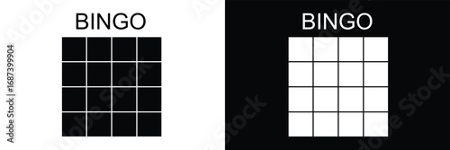 Bingo board icon. lottery tickets sign. lotto bingo cards symbol. flat style. vector illustration. eps 10 .