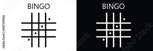 Bingo board icon. lottery tickets sign. lotto bingo cards symbol. flat style. vector illustration. eps 10 .