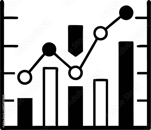 Analyzing financial and market performance trends, illustrating a significant downturn or negative shift in business statistics over time