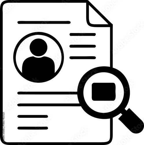 Reviewing the details on a resume, the process of job applications, personnel management, and recruitment to analyze and assess prospective candidate data