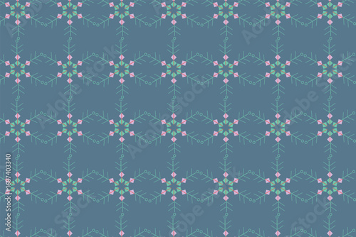 Colorful moody blocks overlayed with playful doodlesfor Christmas cards, textiles, and digital backgrounds. holiday wrapping paper and fabric design.