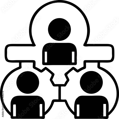 Network connection concept for teamwork and collaboration in a business environment