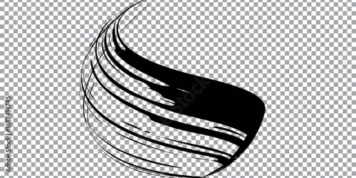vector black line, grunge brush strokes ink paint isolated on white background