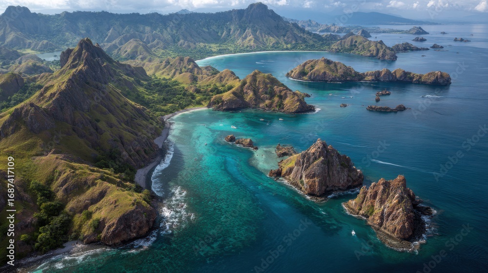 Fototapeta premium stunning tropical island seascape view