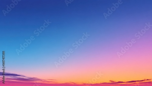 Vibrant sunset sky gradient