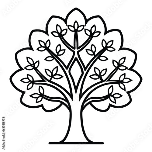 dogwood tree outline icon