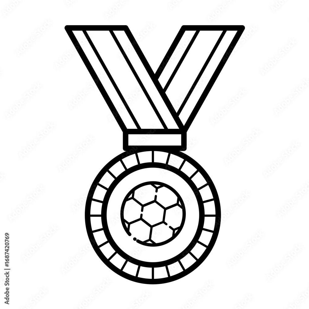Fototapeta premium Soccer medal - vector icon