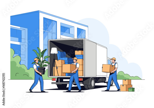 Professional moving services providing efficient household goods relocation assistance for a smooth transition