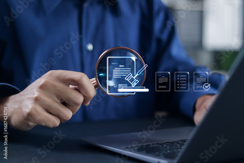 Foto Compliance rules and law regulation policy concept