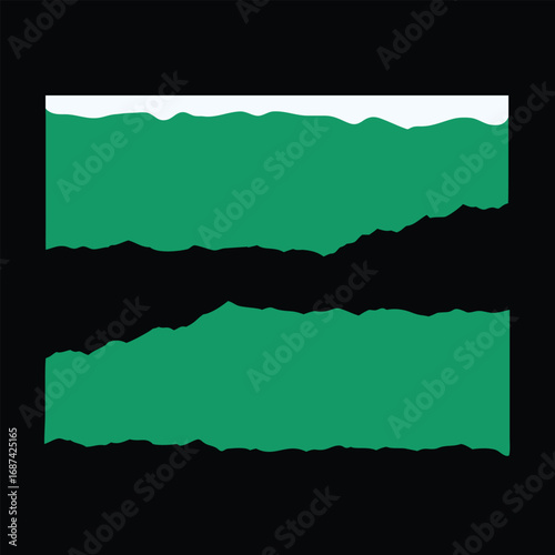 green torn paper