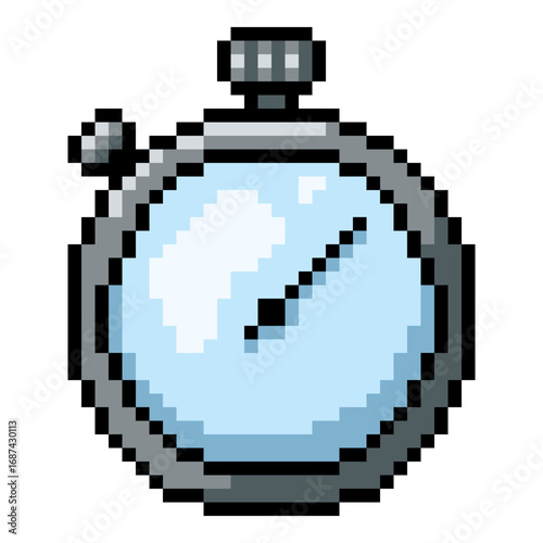 Vector Pixel Art Icon - Stopwatch