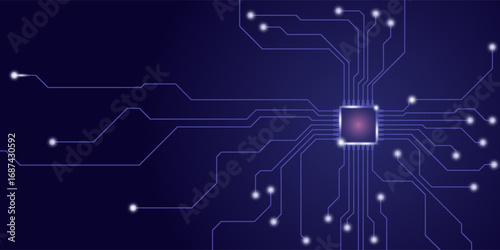 Circuit board. Technology background. Central Computer Processors CPU concept. Motherboard digital chip. vector eps10