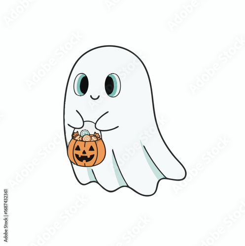 Spooky Halloween Jack-o'-Lantern Vector Illustration