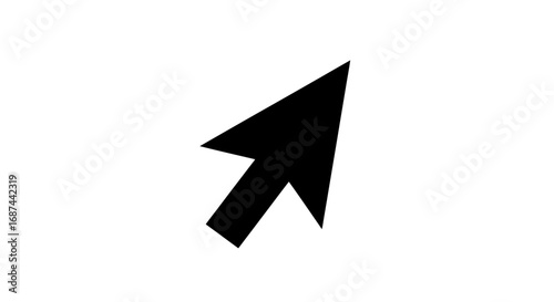 Free Download A simple black cursor arrow pointing diagonally. - GFXLoad