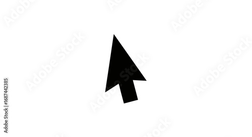 Simple black arrow cursor graphic, pointing upward.