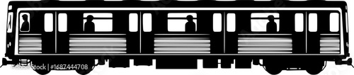 Subway train vector illustration on white background