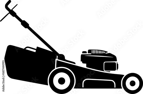 Lawn mower vector illustration on white background.