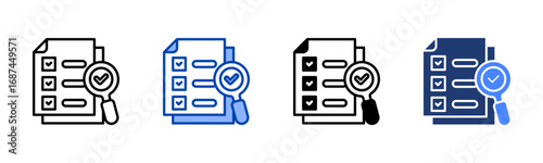 Verification icon set multiple style collection