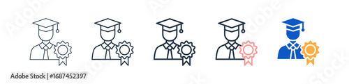 Award different style icons set vector illustration. 