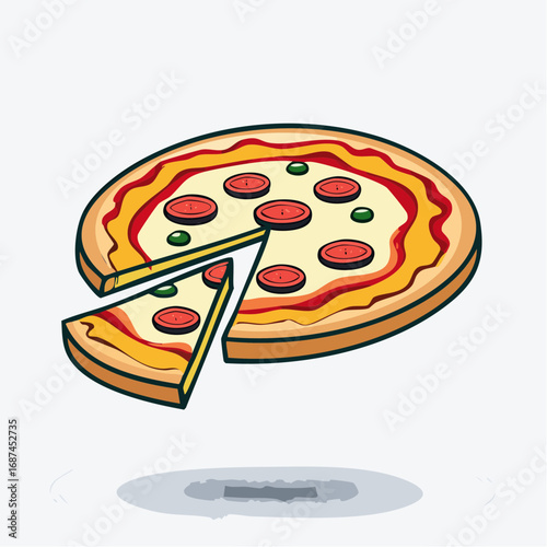 Delicious Pepperoni Pizza Slice A Tempting Treat