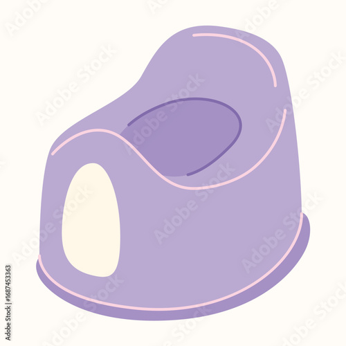 Baby potty chair, toilet training seat for toddlers, flat design