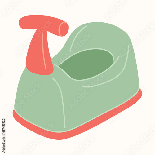 Baby potty chair, toilet training seat for toddlers, flat design