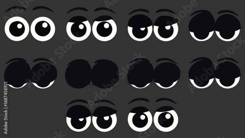 Hand-Drawn Eyes Blink | Frame by Frame Animation Vector Sequence
