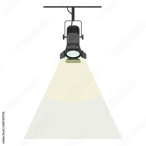 Stage Spotlight with Focused Beam of Light