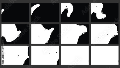 Liquid Hand-Drawn Transition | Frame by Frame Animation Vector Sequence