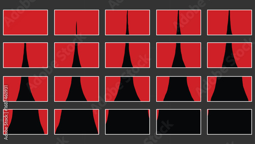 Curtains Opening Animation | Frame by Frame Vector Theater Sequence