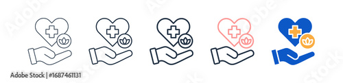 Therapy different style icons set vector illustration. 