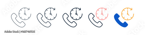 Helpline different style icons set vector illustration. 