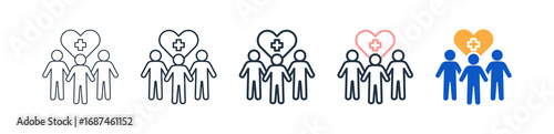 Public Health different style icons set vector illustration. 