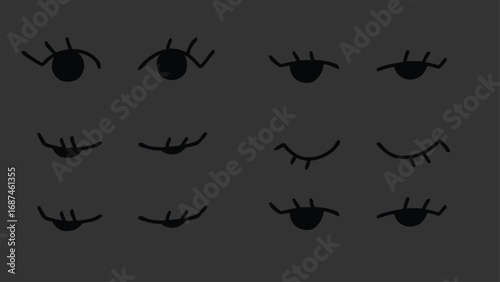 Hand-Drawn Eyes Blink | Frame by Frame Animation Vector Sequence