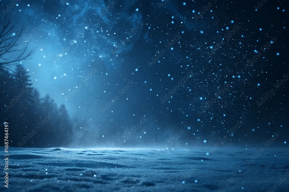 Fototapeta premium dark background with snow particles