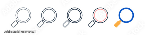 Search different style icons set vector illustration. 