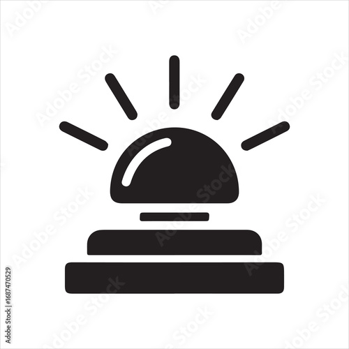  Game Show Buzzer silhouette vector with white background