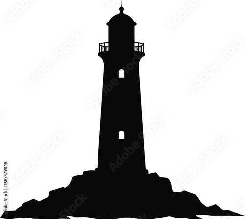 a solitary lighthouse stands tall against the vast open sea