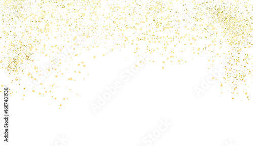 Gold Foil splatter glitter Golden stroke on transparent background. Gold Splater element