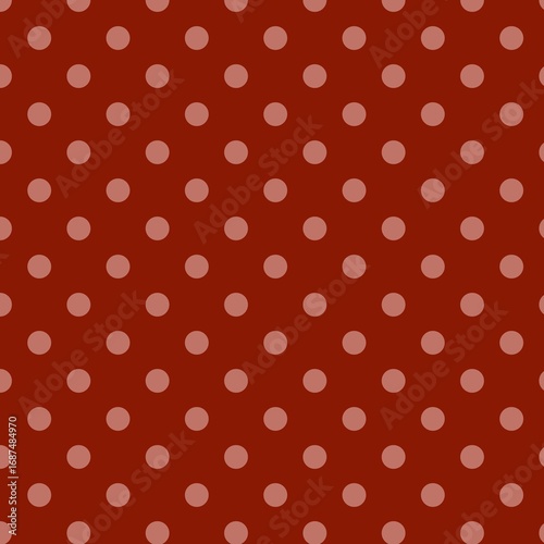 レトロかわいい赤い水玉の背景素材イラスト