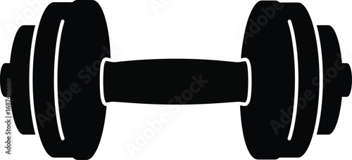 Scalable dumbbell vector illustration for fitness and exercise themes