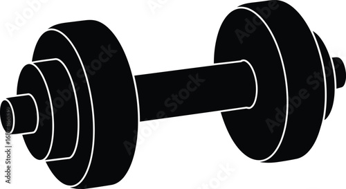 Dumbbell vector graphic scalable illustration for fitness and workout designs eps format