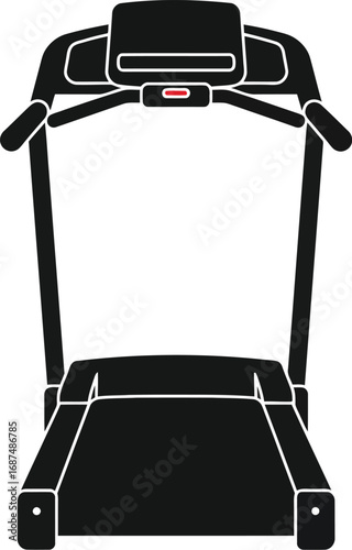 Modern treadmill vector illustration scalable fitness equipment icon for eps