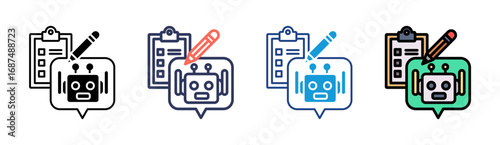 Tutoring Icon Set Multiple Style Collection