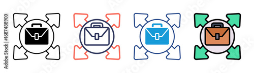 Career Guidance Icon Set Multiple Style Collection