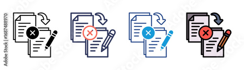 Plagiarism Detection Icon Set Multiple Style Collection