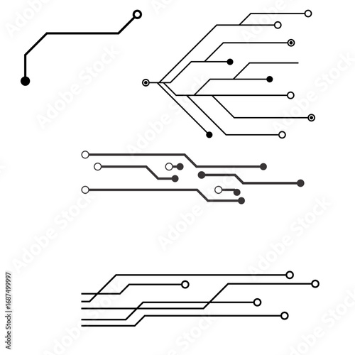 Electric Circuit Board | Technology Connection Background | Electronic Network Vector Illustration
