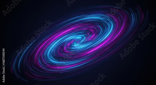 Abstract Swirling Galaxy Nebula Particles Motion Background
