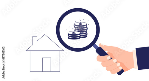 Analyzing Real Estate Investments with Magnifying Glass Focusing on Financial Returns and Property Value